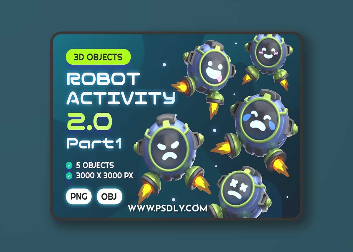 Robot Activity 2.0 Part 1 3D Illustrations