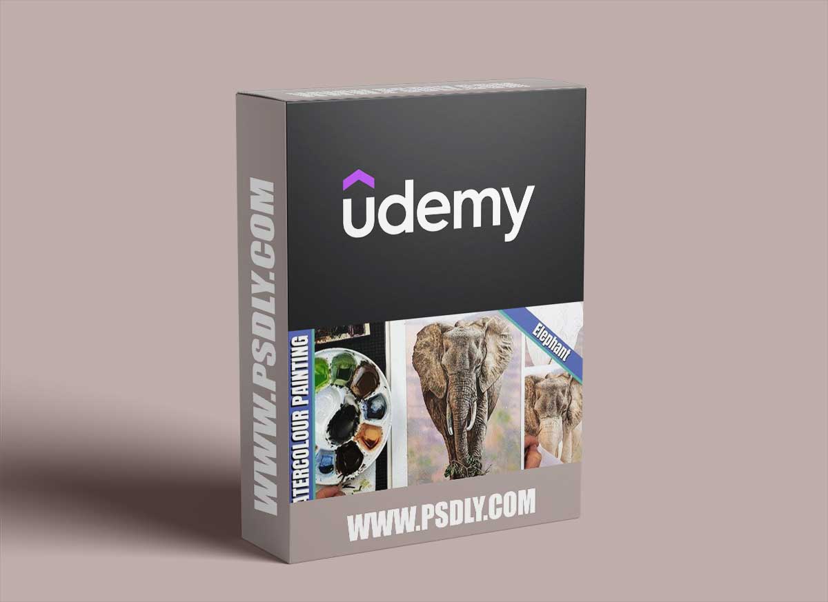 Watercolor Painting Lesson - Realistic Elephant In Detail