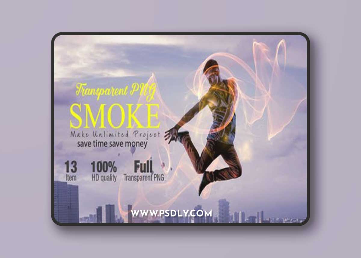Abstract Smoke - 30+ Transparent PNG Overlays