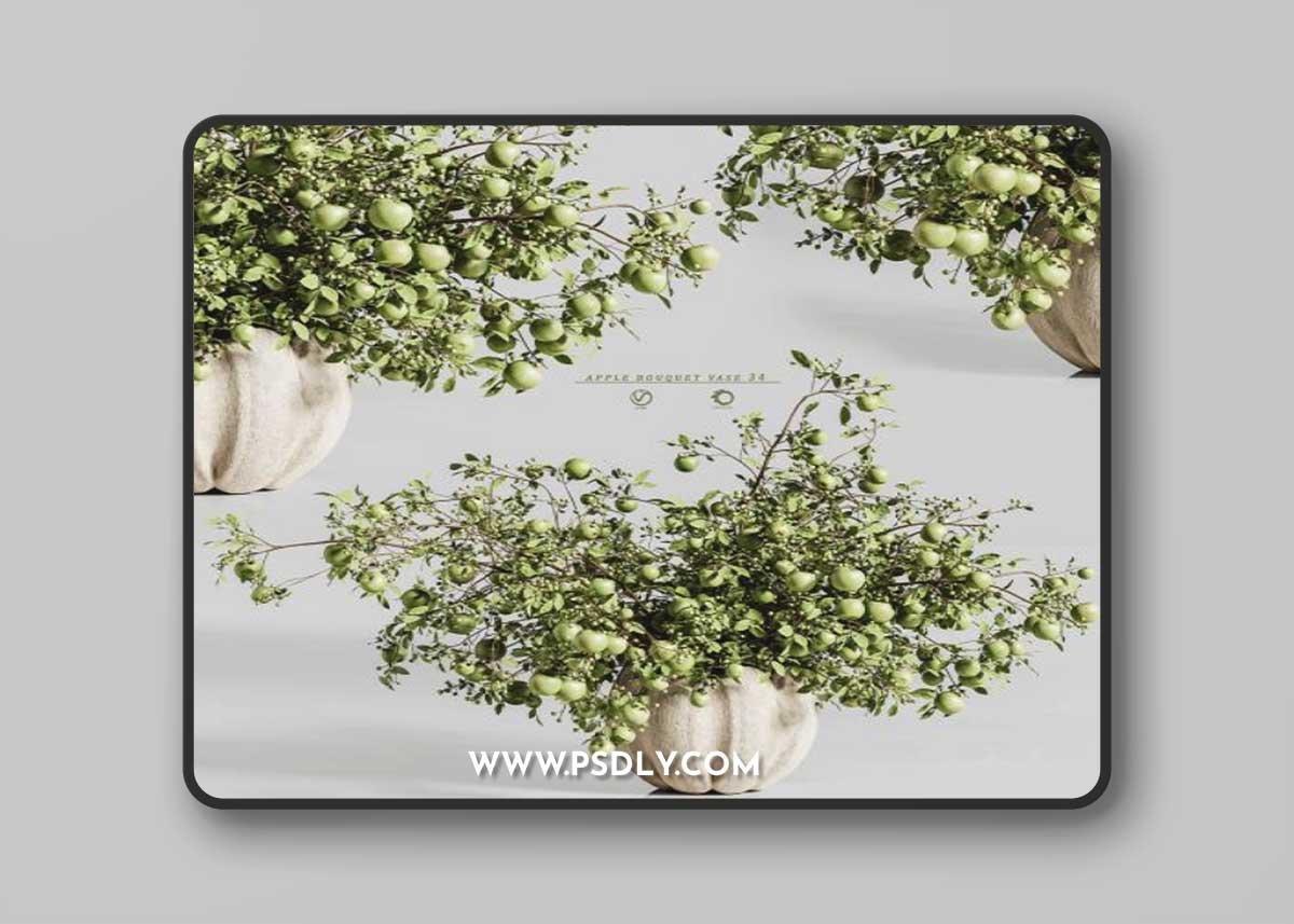 Apple plants bouquet vase 34