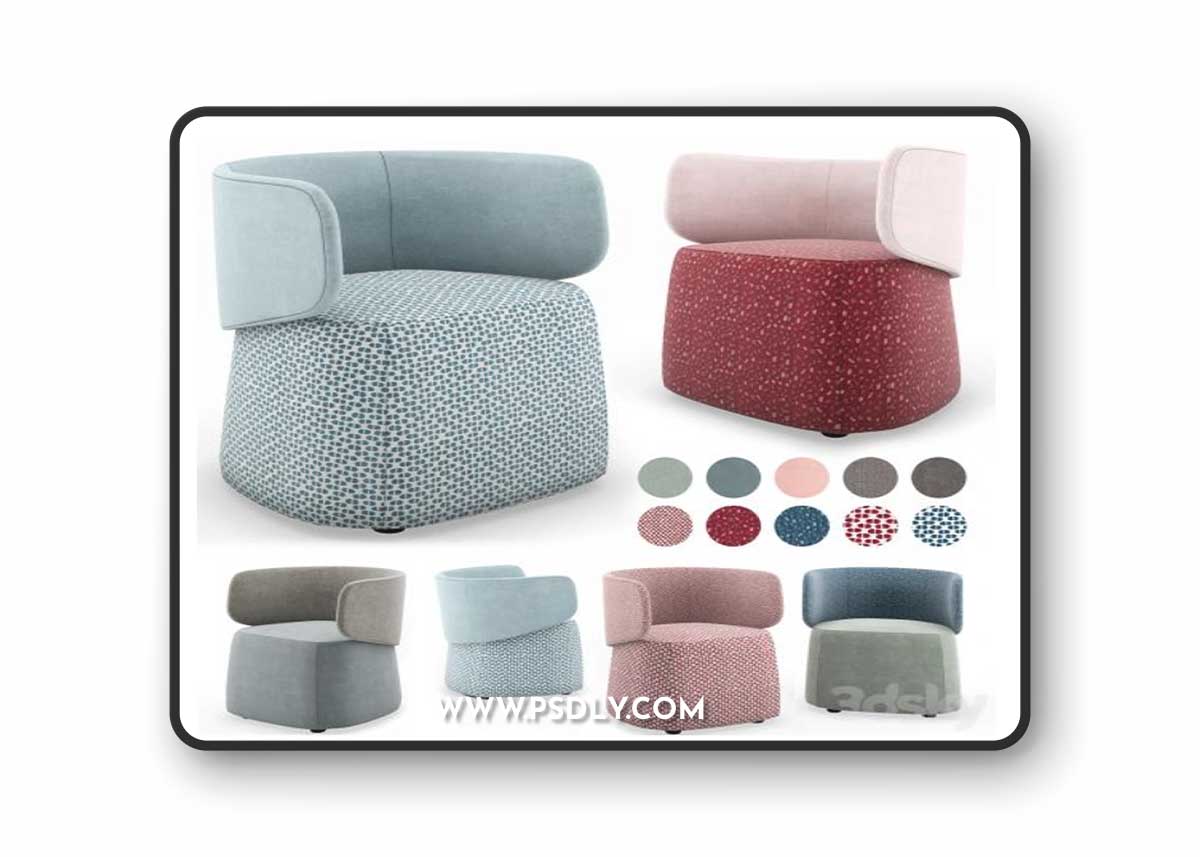 Armchair Origin Novamobili 3D Model