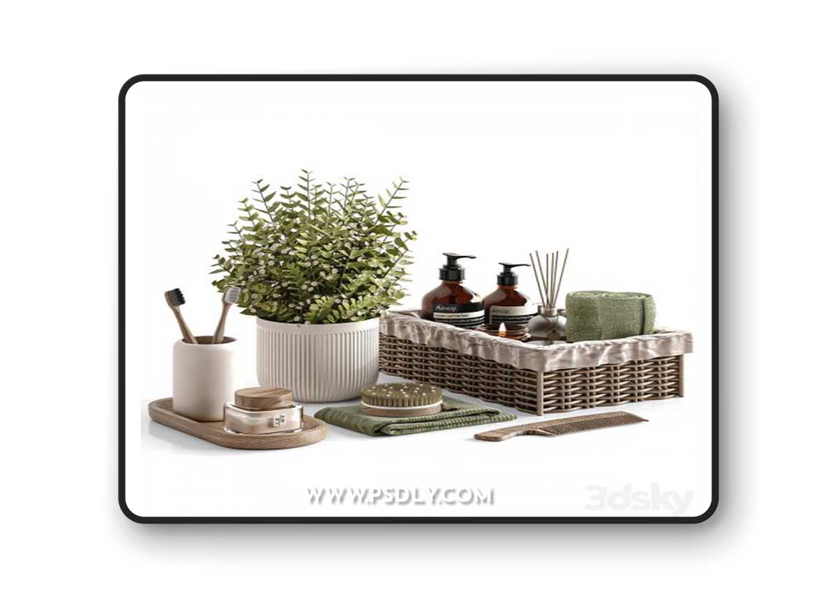 Bathroom accessories 01 3D Model