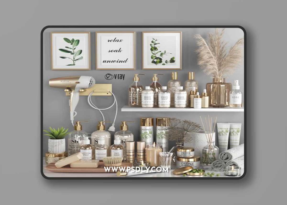 Bathroom accessories 15_vray