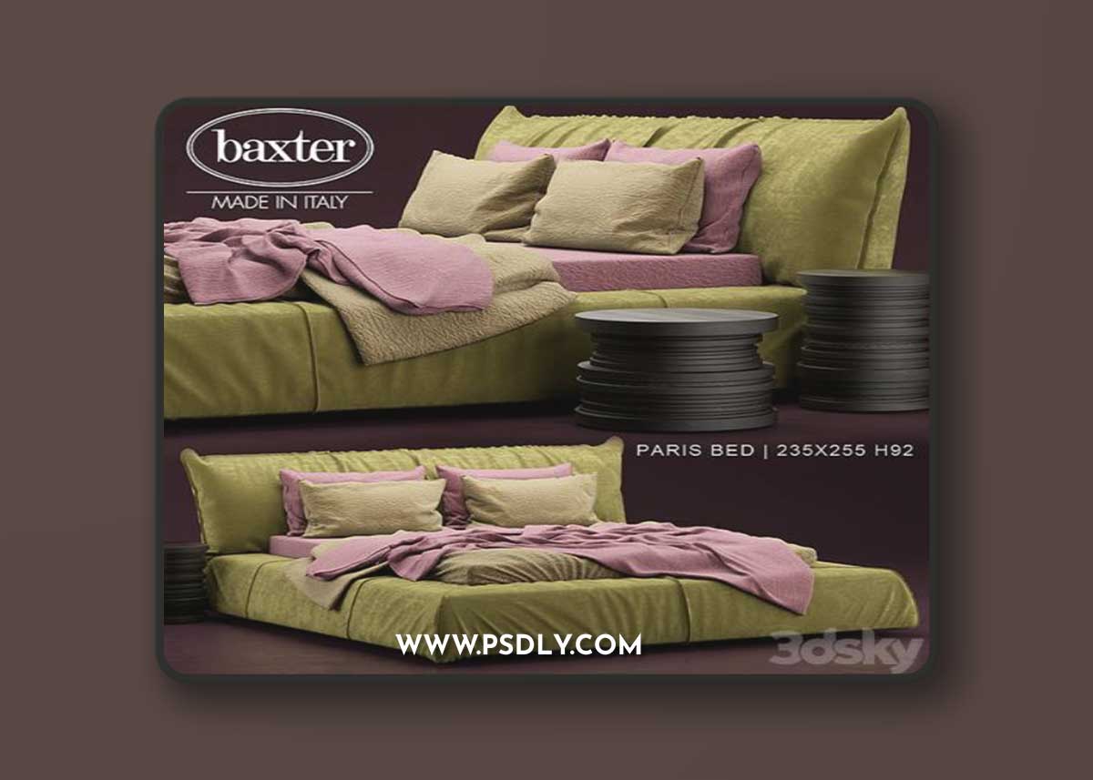 Bed PARIS BED baxter 3D Model