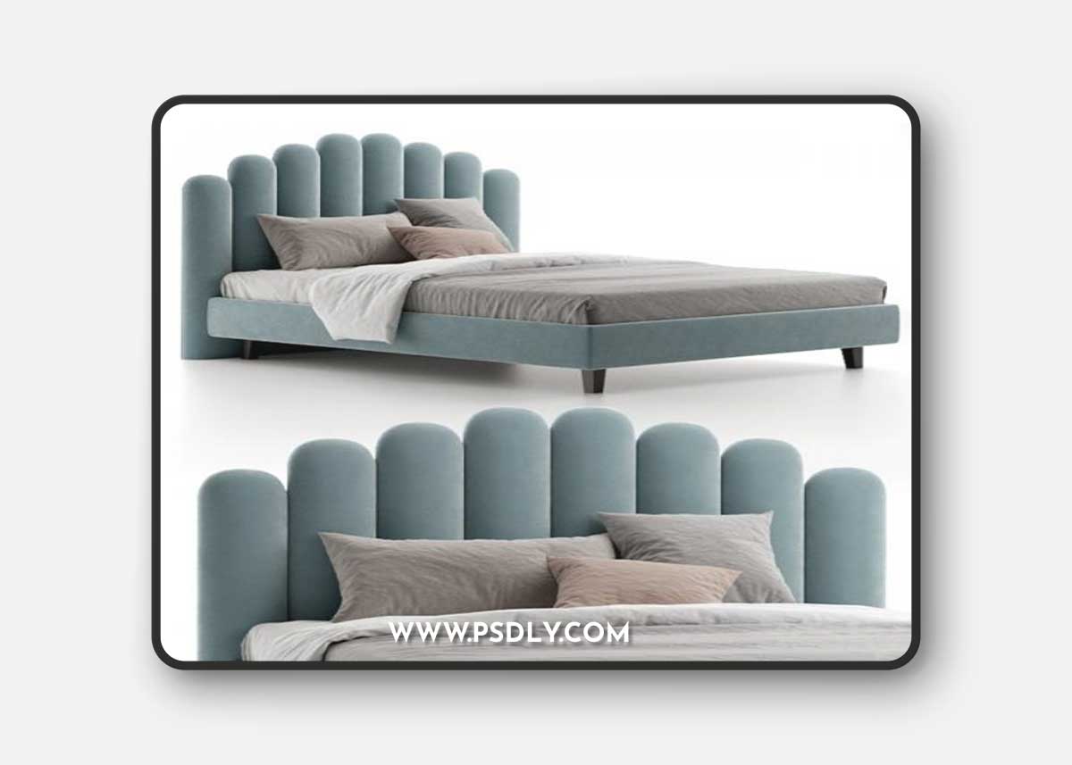 Bed-Queen-Sharlotta-L-1600-3D-Model