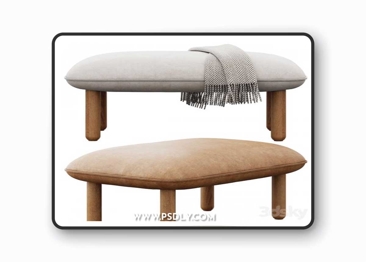 Brick QT Ottoman by Poppin