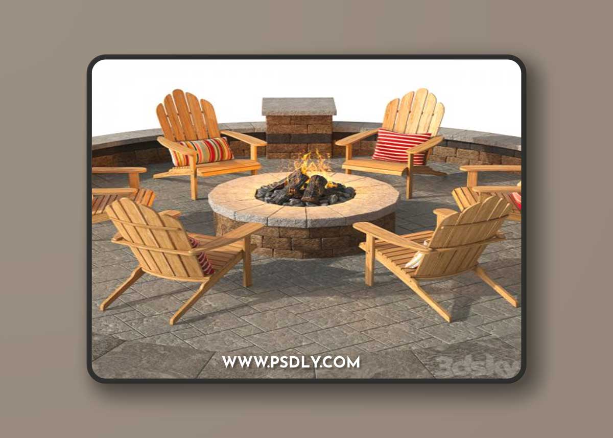 Campfire place 4 3D Model