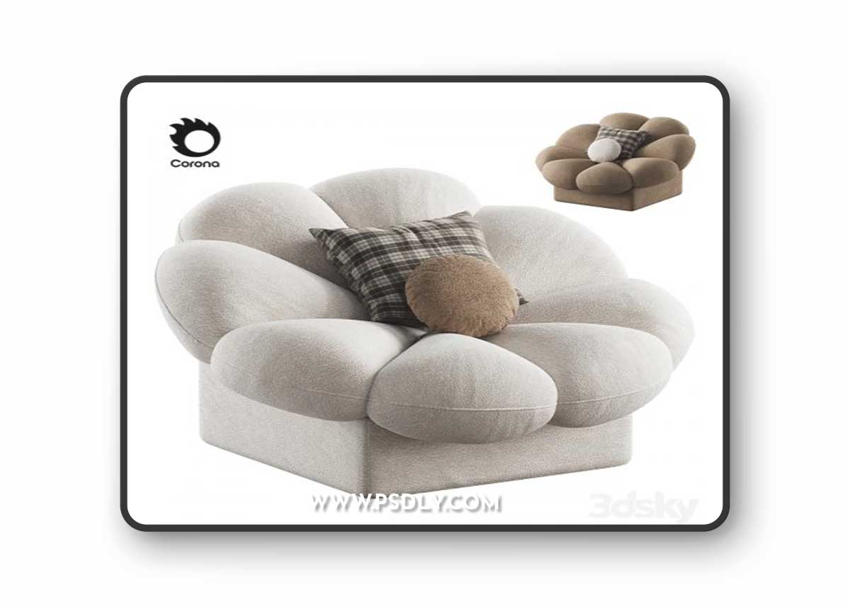 Flower shape armchair