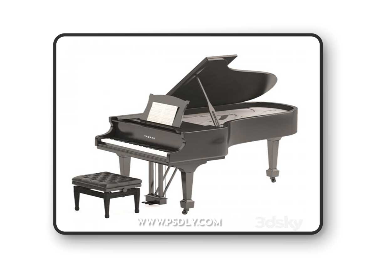 Grand-Piano-with-Stool-and-Notes