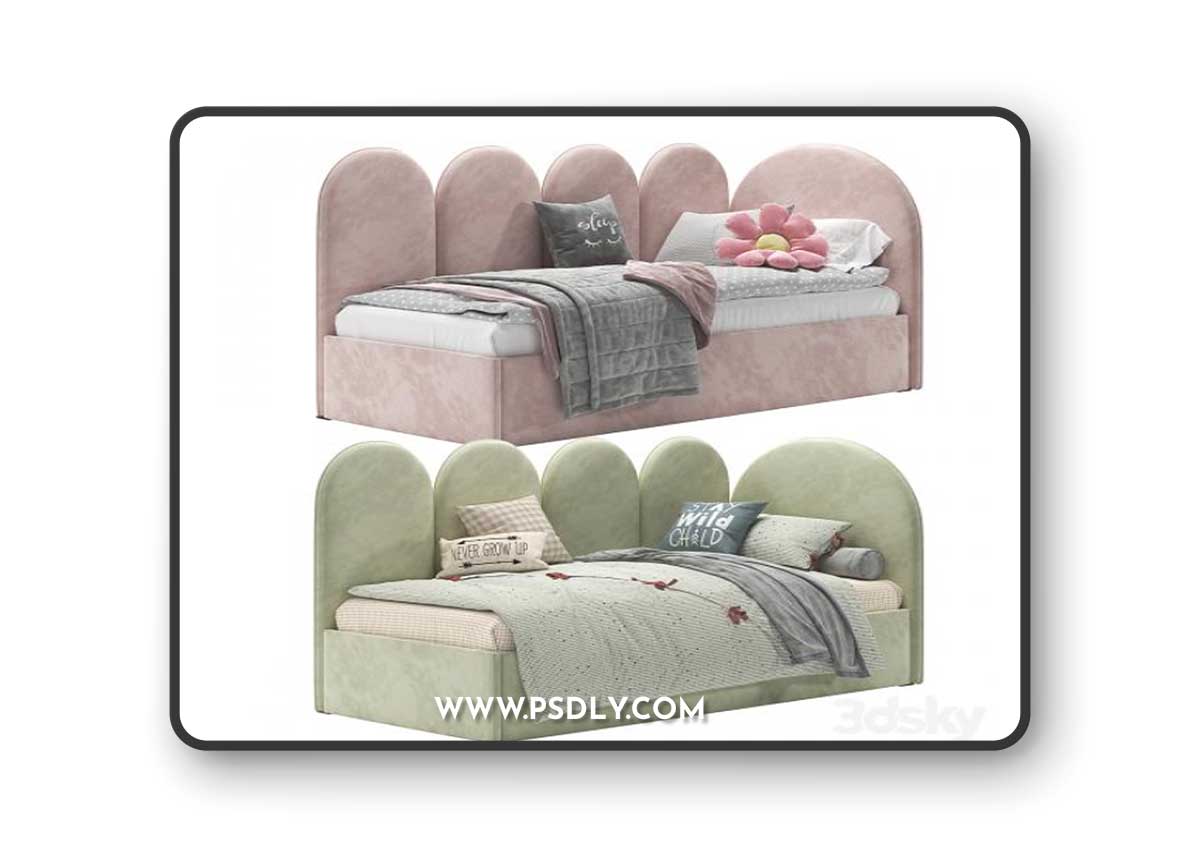 H&L Corner Bed 3D Model
