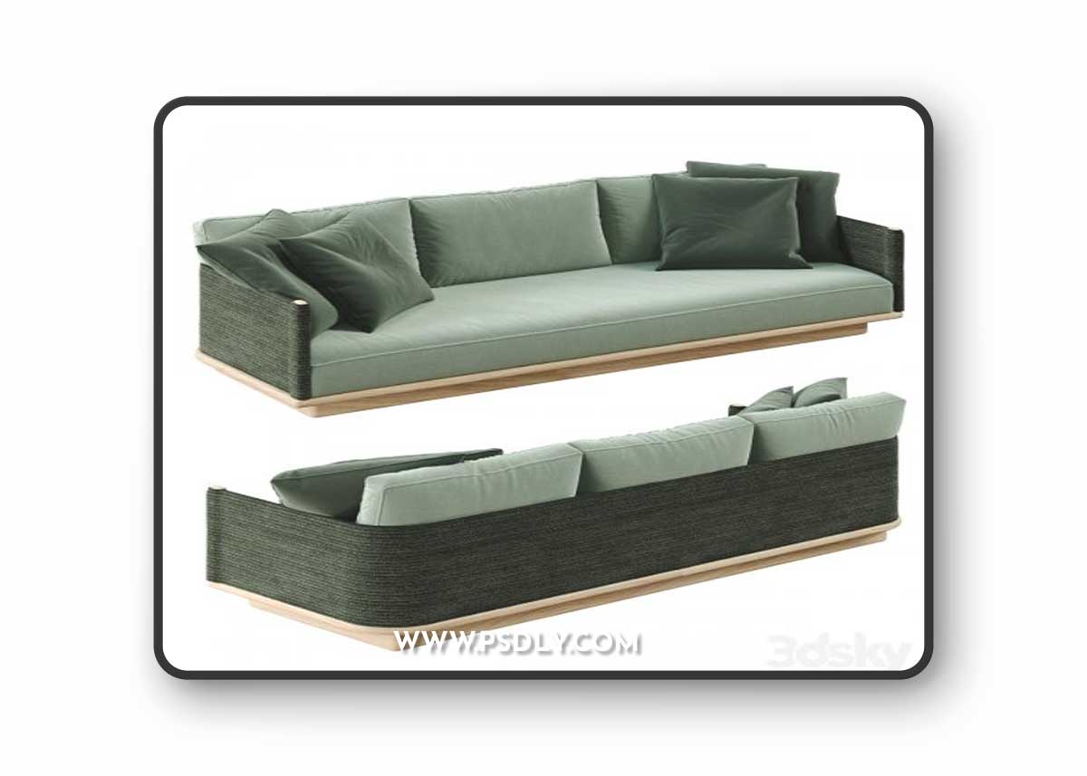 Kettal Giro 3 seater sofa (corona7+vray)
