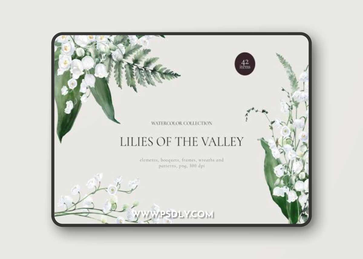 Lilies of the Valley Watercolor Set