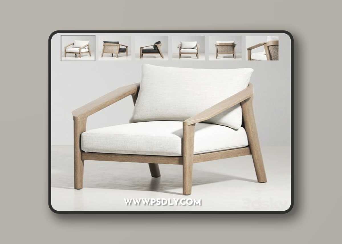 RH / MALTA TEAK CHAIR 3D Model