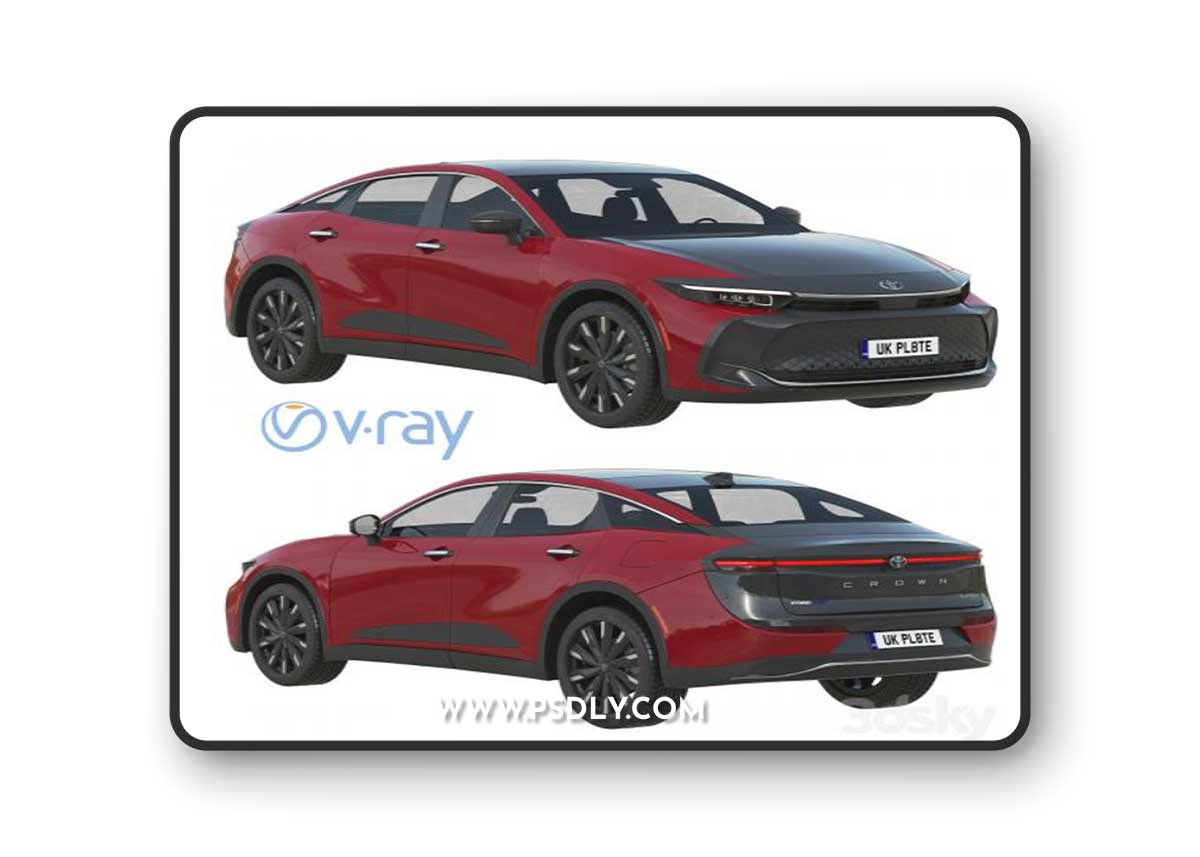 Toyota Crown 2023 3D Model