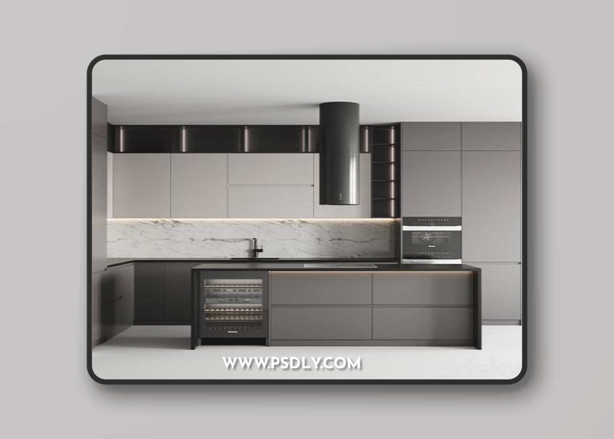 kitchen modern-005 3D Model