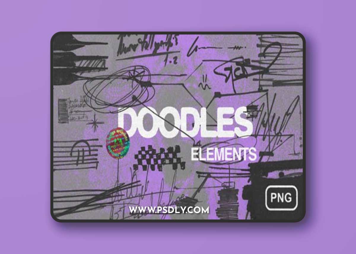 50+ Doodles Elements Pack