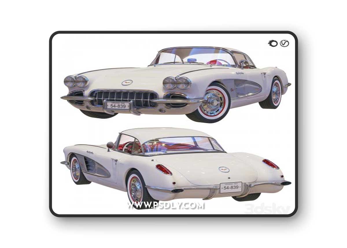 Chevrolet Corvette Coupe 1960 with a roof