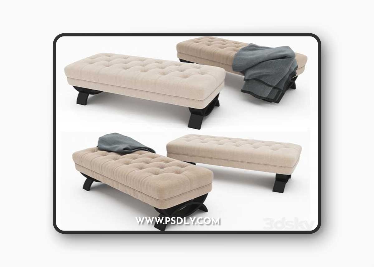 Christopher Knight Home Scarlette Tufted Fabric Ottoman Bench