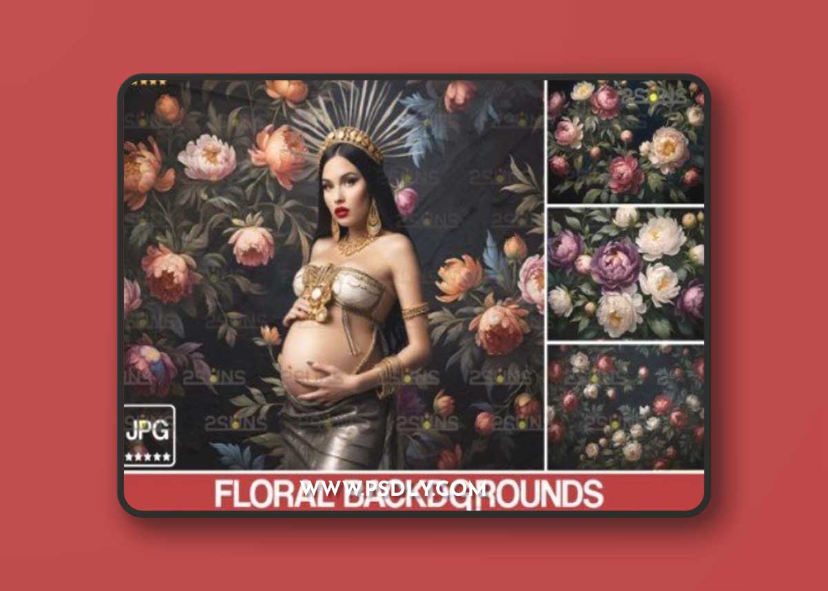 Floral Backgrounds Maternity Studio