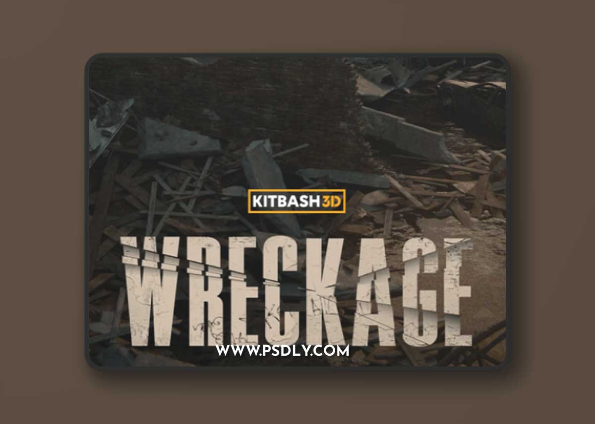 Kitbash3D – Wreckage 3D Model