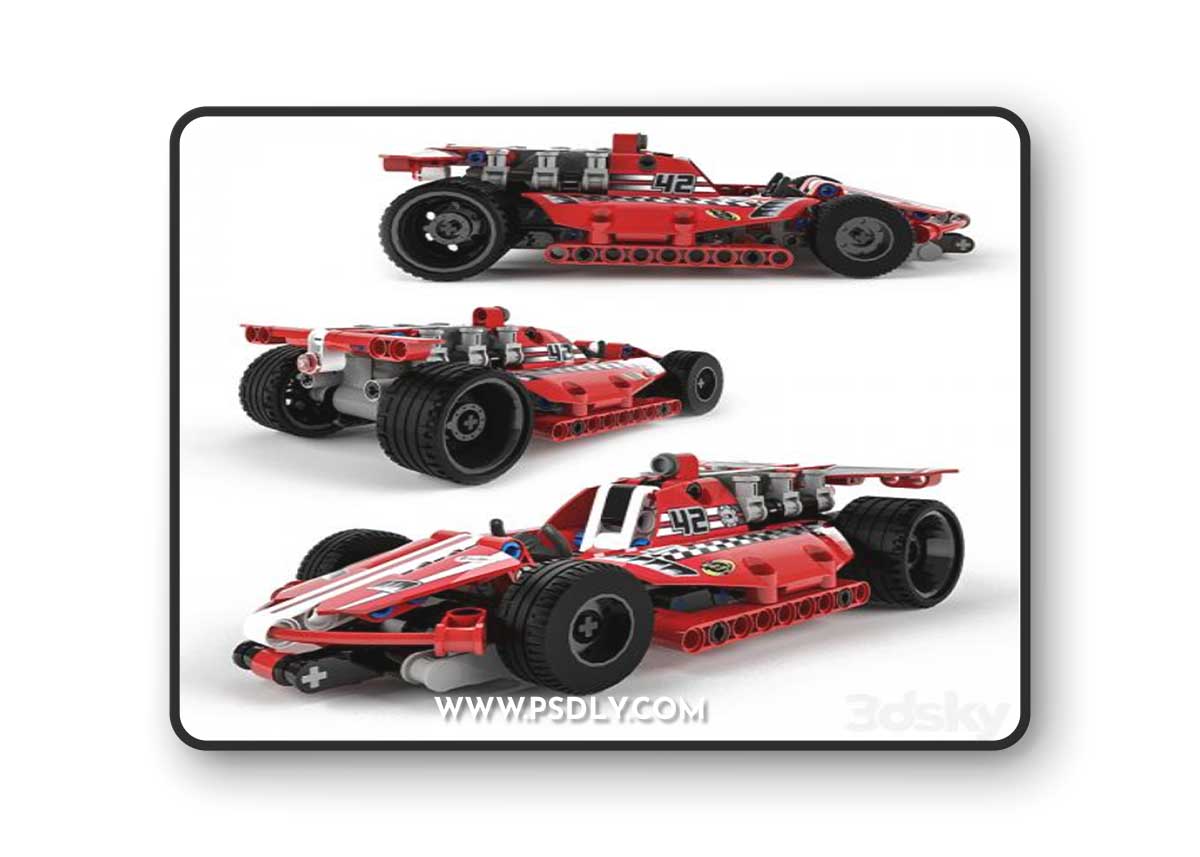 Lego Technic Race Car 3D Model