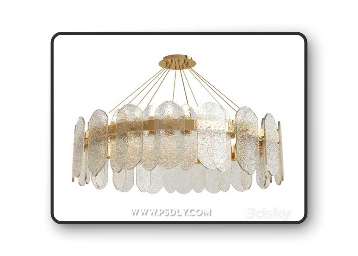 Mirabelle blurry crystal modern chandelier