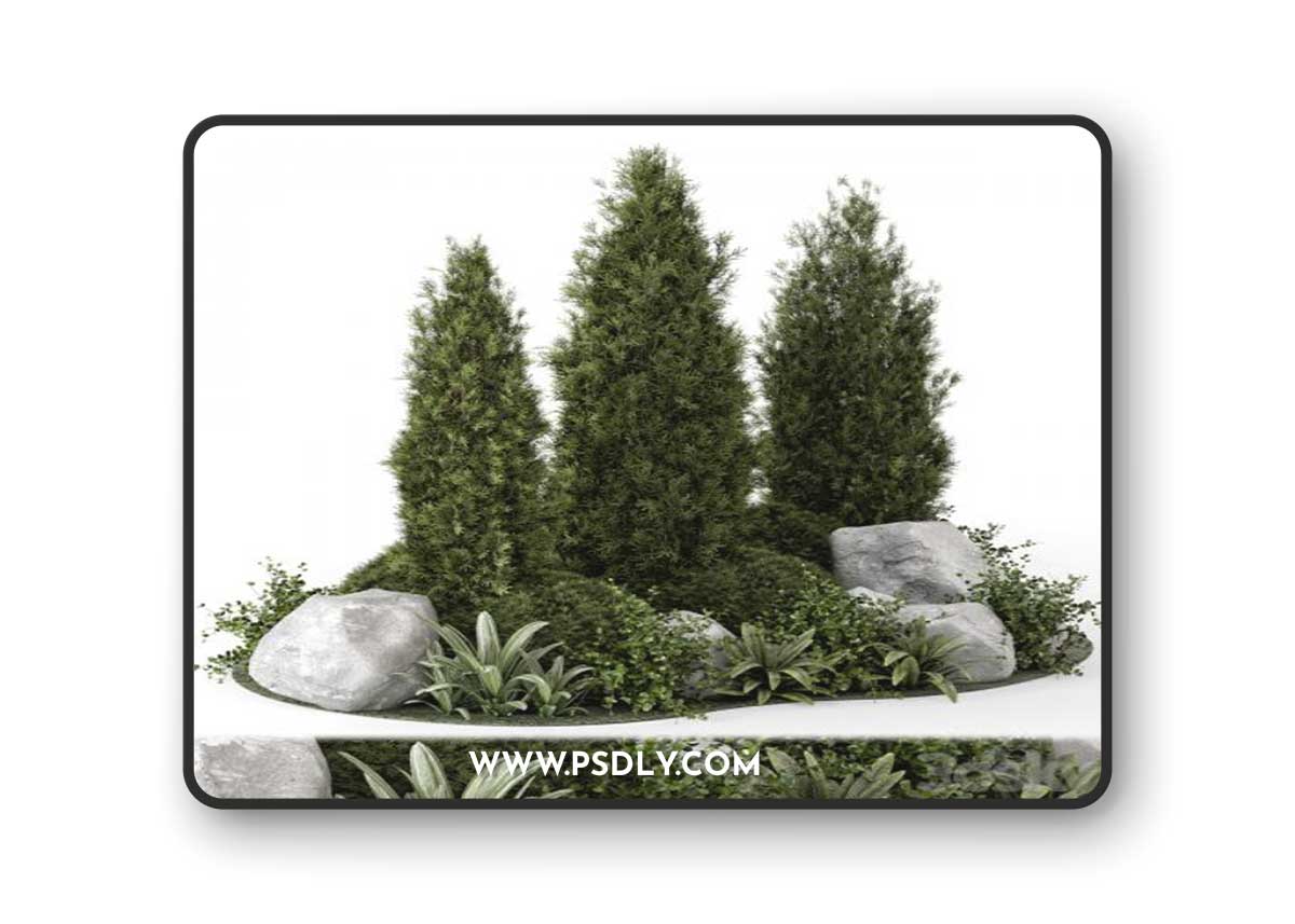 Outdoor Garden Set Bush and Tree - Garden Set 846