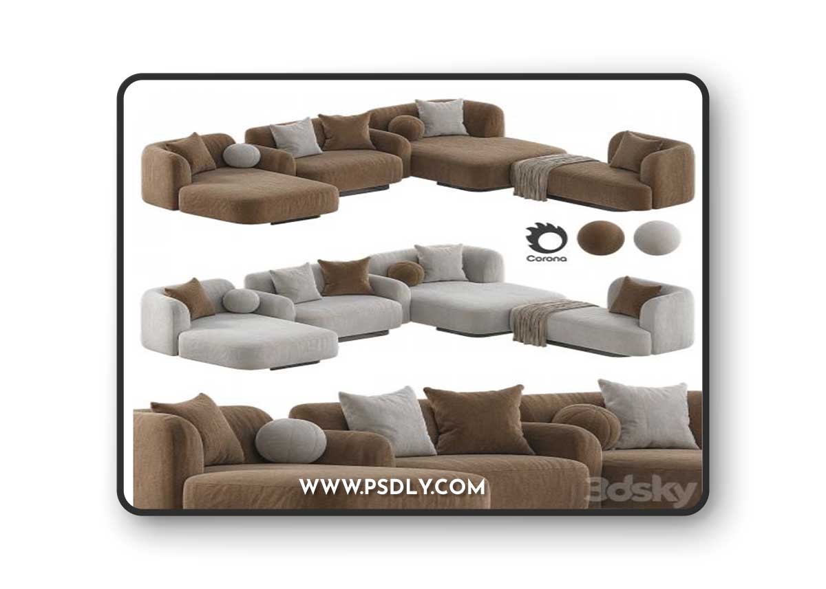 Pop Sofa Meridienne 3D Model