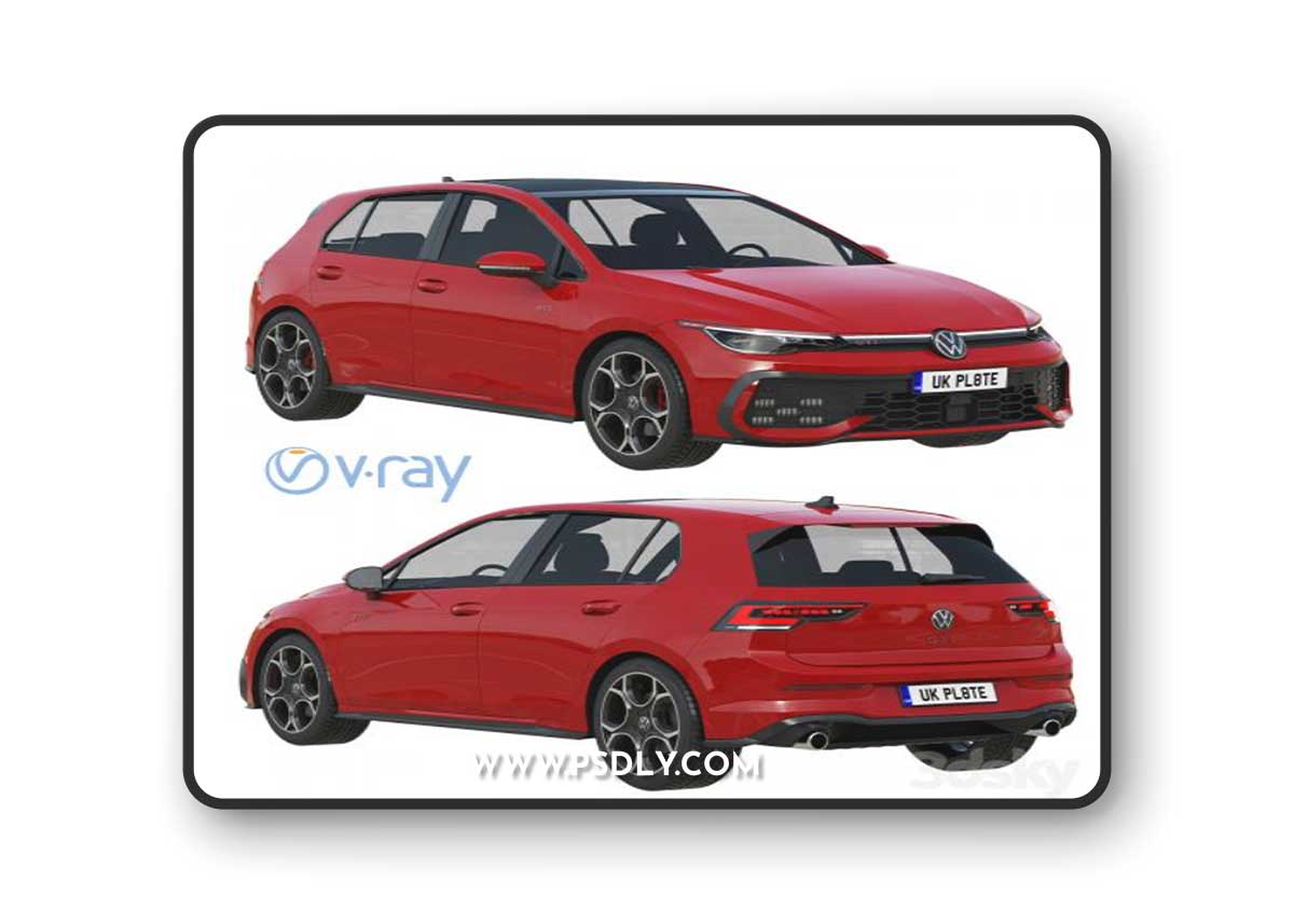 Volkswagen Golf GTI 2024 3D Model