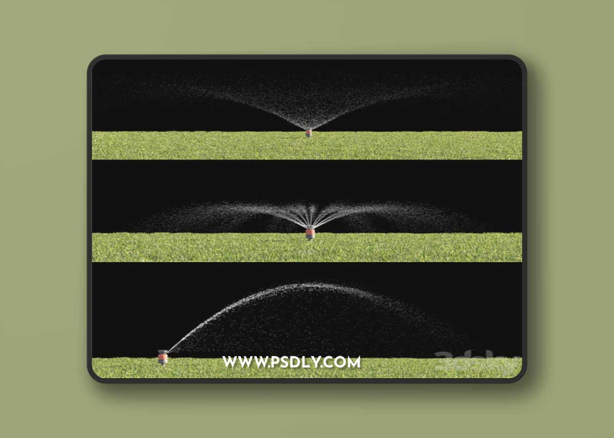 Watering the lawn 3D Model