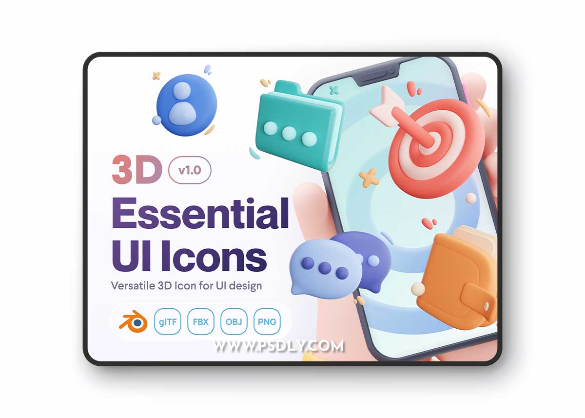 UIcons - General UI 3D Icon Set Model