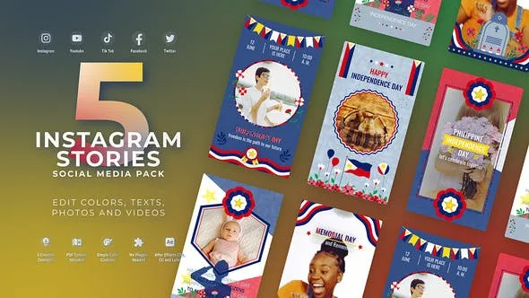 Videohive Philippine National Day Instagram Stories Filipino Independence Flag Day 52343428