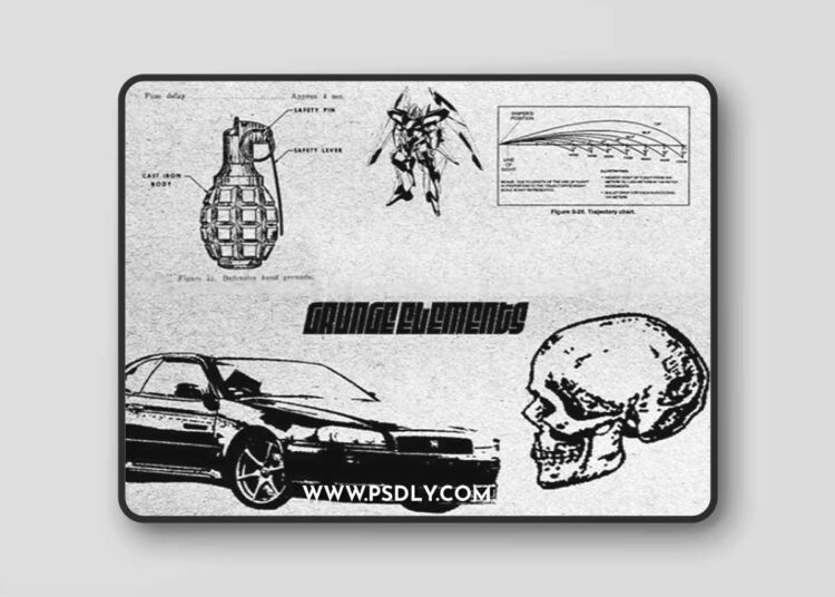 200+ Original Grunge Elements Pack