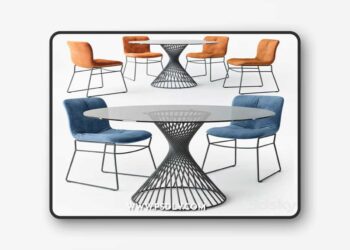 Calligaris Annie chair Vortex table