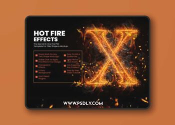 Fire Shape, Text & Logo Effect