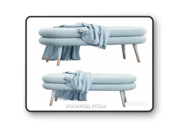 Marshmallow Double Stool 3D Model