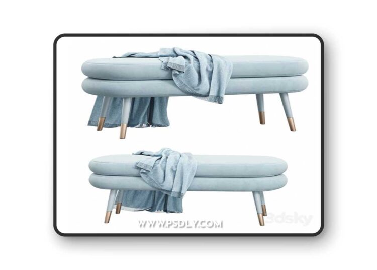 Marshmallow Double Stool 3D Model