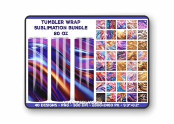 Metallics Texture Tumblers Sublimation Bundle