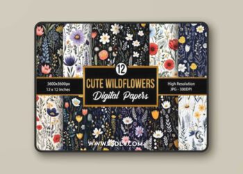 Wildflowers Seamless Patterns