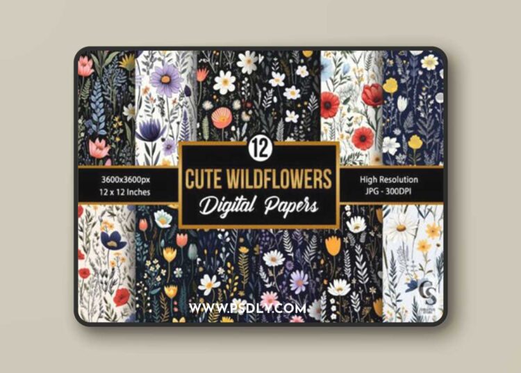 Wildflowers Seamless Patterns