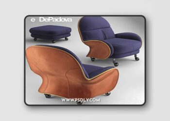 Armchair LOUISIANA De Padova Contract LOUISIANA