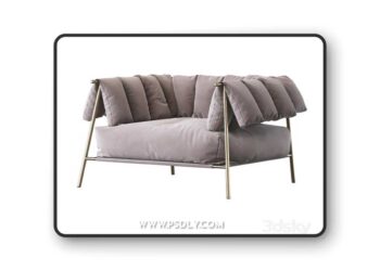 Armchair tirella by bonaldo 3D Model