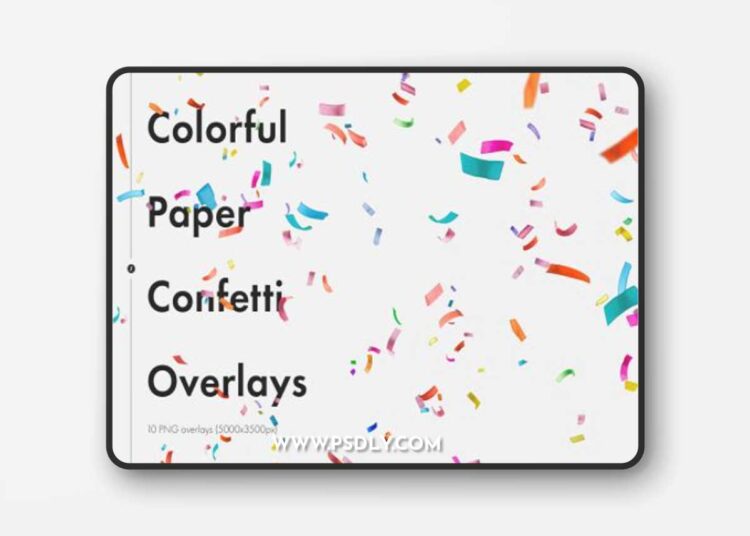 Colorful Paper Confetti Overlays 1 Colorful Paper Confetti Overlays