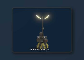 Cyberpunk Street Lamp/Blade Runner style 3d model