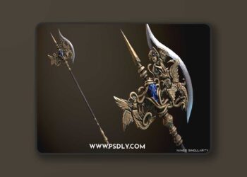 Dark Fantasy Halberd - Polearm