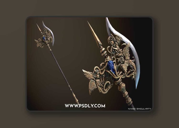 Dark Fantasy Halberd - Polearm