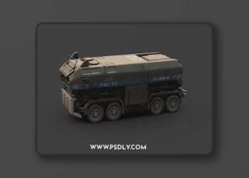 Dystopian Heavy Truck 3d model