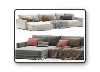 Gather Deep 2 Piece Left Arm Wide Chaise Sectional Sofa