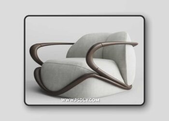 Giorgetti hug armchair 3D Model