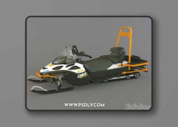 Snowmobile Ranger Alpine 3D Model